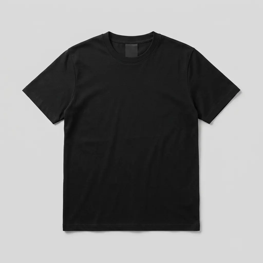 Men's Premium Crewneck Black T-Shirt