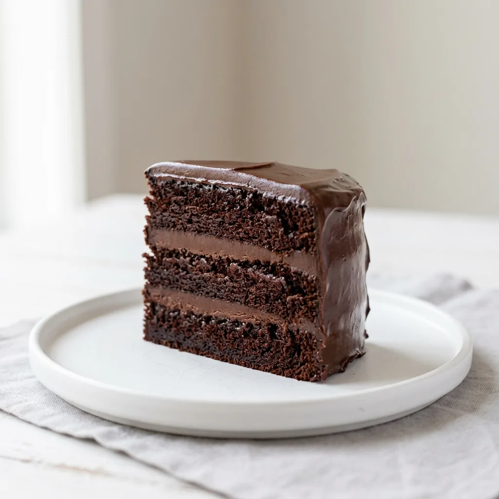 Chocolate Layer Cake Slice